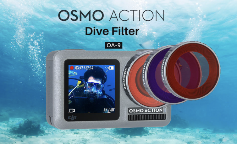 Набор светофильтров Ulanzi OA-9 Osmo Action Dive Filter (3 шт)