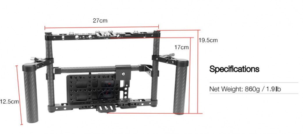 Клетка для режиссёрского монитора E-image Q200P карбон